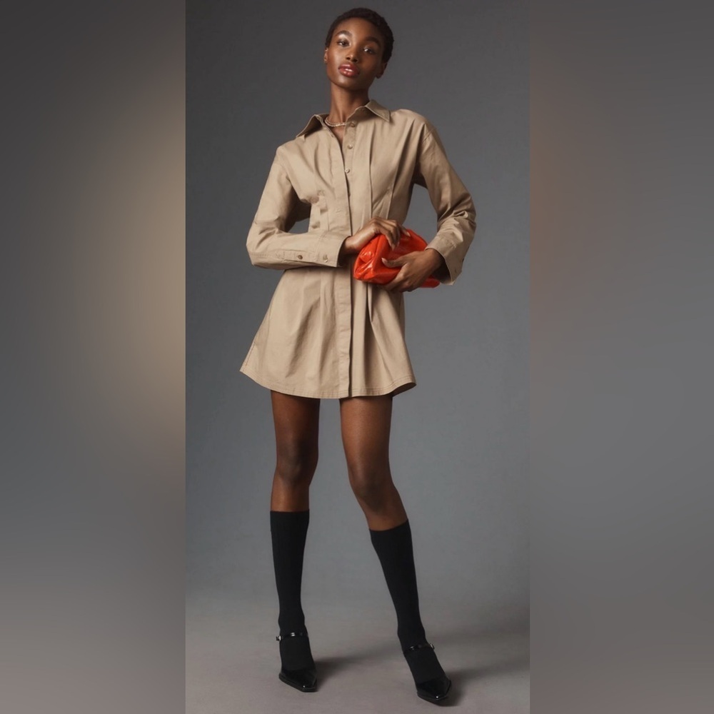 Pilcro Pintuck Mini Shirt Dress, Size M/P